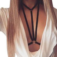 Underwear, PHOTNO Women Alluring Harness Elastic Cage Strappy Hollow Out Bra Bustier N4