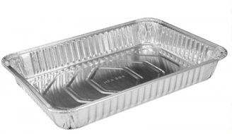 Handi-Foil 13" x 9" Oblong Aluminum Foil Disposable Cake Pan - REF # 394 (75)