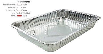 Handi-Foil 13" x 9" Oblong Aluminum Foil Disposable Cake Pan - REF # 394 (75) N2