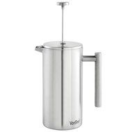 VonShef Double-Wall Keep Warm Satin Brushed Stainless Steel French Press Cafetiere Coffee Filter(3 Cup w/ Measuring... N19