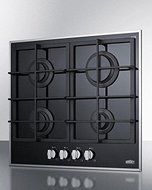 23.25" Wide Black Gas-on-Glass Cooktop N4