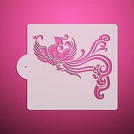 Y&amp;XL&amp;H Elegant Phoenix Pattern Cake Stencil,Cake Side Stencil Template Mold,Wall Stencils for Painting,Fondant... N2