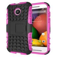 Motorola E / Moto E Case, DRUnKQUEEn&reg; Heavy Duty Rugged Hybrid Armor Dual Layer Hard Shell Tire Tread Grenade...