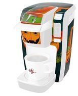 Halloween Mean Jack O Lantern Pumpkin - Decal Style Vinyl Skin fits Keurig K10 Mini Plus Coffee Makers (KEURIG... N3