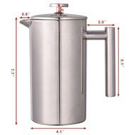 34 OZ Double Wall Stainless Steel Coffee Plunger 8-Cup French Coffee Press Maker N6
