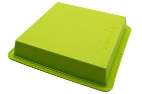 Marathon Housewares KW200013GR Premium Silicone Square Cake Pan, Green N16