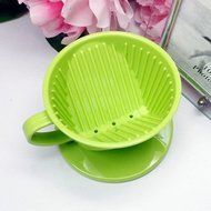New 1-2 Cup Follicular Coffee dripper Latte Expresso Plastic Filter Espresso maker, Red, Yellow, Green (Green) N4
