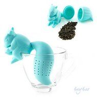 Squirrel Shape Tea Infuser Loose Leaf Strainer Bag Mug Filter Friends Applied (blue) N4