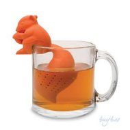 Squirrel Shape Tea Infuser Loose Leaf Strainer Bag Mug Filter Friends Applied (blue) N5