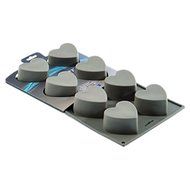 BergHOFF Studio Silicone 8 Cup Heart Cake Mold, Natural N2