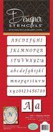 Designer Stencils C045 Alphabet Cake Stencil, Beige/semi-transparent N2