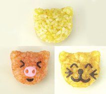 Arnest Nigitte-mitemite "neu" Sushi Rice Press Mold with Handle , Set of 5 (Elephant, Cat, Round, Dog, Rabbit) N5