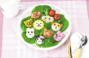 Arnest Nigitte-mitemite "neu" Sushi Rice Press Mold with Handle , Set of 5 (Elephant, Cat, Round, Dog, Rabbit) N6