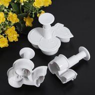 Joylive 3pcs Cherry Fondant Cake Decorating Sugarcraft Mold Cookie Plunger Cutters Tools