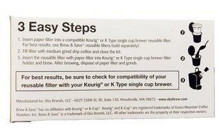 Brew &amp; Save Coffee Paper Filters, 100 Count Per Box (100x) N3