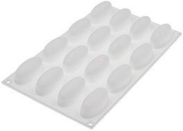Silikomart White Nonstick Rounded Oval - 16 Cavities N2