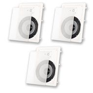 Acoustic Audio CS-IW830 In Wall 8" Home Theater 3 Speaker Set 3 Way 1050 Watt CS-IW830-3S