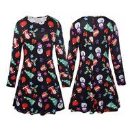 Xmas Dress,Morecome Ladies Christmas Long Sleeve Flared Party Dresses (XXL, Black) N3