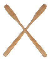 8-1/3 Inch High-grade Long Handle Nanmu Wooden Tea Coffee Mixing Measuring Spoon, Set of 2 (4) N8