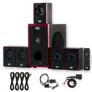 Acoustic Audio AA5103 Home 5.1 Speaker System with Bluetooth Optical Input and 4 Extension Cables