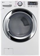 LG DLGX3371W 7.4 Cu. Ft. White Stackable With Steam Cycle Gas Dryer - Energy Star