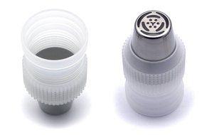 LiveEco Russian Piping Tip Couplers | 4-Pack | For Large Size Icing Nozzles | Quickly &amp; Easily Attach and Swap... N4