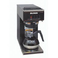 12 Cup Commercial Black Coffee Brewer, 1 Warmer