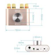 DROK&reg; Mini 30W+30W Dual Channel Bluetooth 3.0 Stereo Amplifier Wireless Digital HiFi Audio Receiver TPA3110 2.0... N6
