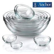 Anchor Hocking 10-piece Clear Mixing Bowl Set, Comes Complete To Bake, Serve and Store, Dishwasher Safe N2