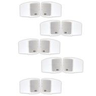 Acoustic Audio AA321W Mountable Indoor Speakers 2000 Watts White Bookshelf 5 Pair Pack AA321W-5Pr