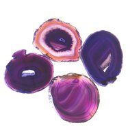 Airblasters Black color 3.5-4 inch Natural Sliced Agate Coaster Set of 4 N3