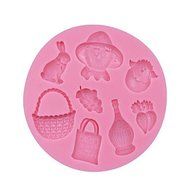 Y&amp;XL&amp;H Farmer, Rabbit, Radish, Grape, Basket Shapped Silicone Cake Mold Fondnat,Chocolate Candy Cupcake Soap Mold