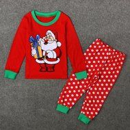 Clothes Set ,BeautyVan Baby Kid Outfit Clothes Christmas Santa Claus T-shirt Top+Dot Long Pants Suit (3T, red) N3