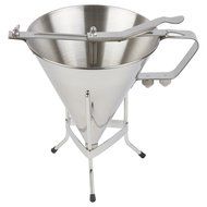 The #1 Professional Confectionery FUNNEL + sturdy STAND with 3 NOZZLES - Premium commercial quality stainless... N3