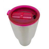 Morecome Spill And Splash Resistant Lid With Slider Closure For 20 Oz (Pink) N12