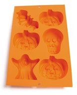 Lekue 6 Cavity Halloween Mold, Orange N2