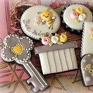 Sher Valentine's Love Key Shape Cookie Cutters Fruit Cut Molds Stainless Steel N3