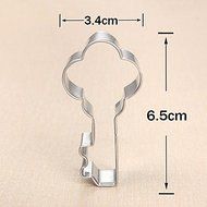 Sher Valentine's Love Key Shape Cookie Cutters Fruit Cut Molds Stainless Steel N4