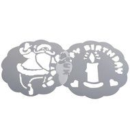 Aimeart 6 Pcs Cake Stencil Baking Tools Baking Supplies Cake Tiramisu Top Decoration Set