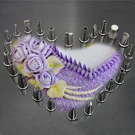 Sher Bakeware Stainless Steel 24pcs Baking Pastry Tips Set N6