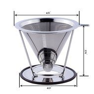 Superjare 1-2 Cups Reusable Stainless Steel Coffee Dripper with Pour Over Cup Stand 30106M N2