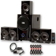 Acoustic Audio AA5160 Home 5.1 Speaker System with Optical Input FM Tuner and 5 Extension Cables