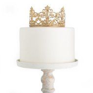 Gold Crown Cake Topper, Vintage Crown, Small Gold Wedding Cake Top, Princess Cake, The Queen of Crowns N4