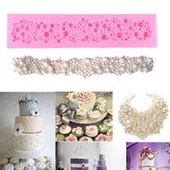 Pearls Beads Silicone Mould Fondant Cake Tools Cupcake Mold Border Sugar Paste N3