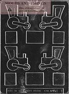 TRAIN NUT CUP Chocolate Candy Mold With Candy Making Instruction -set of 3