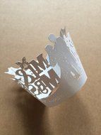 Sorive &reg; 120x White Color Mr &amp; Mrs Filigree Paper Laser Cut Cupcake Wrappers Wedding Engagement Party Cake Stencil...