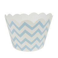 AllyDrew Standard Size Chevron Cupcake Wrappers (Set of 20), Orange N8