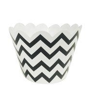 AllyDrew Standard Size Chevron Cupcake Wrappers (Set of 20), Orange N10