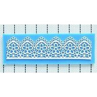 Sher Lace Fondant Cake Chocolate Resin Clay Candy Silicone Mold Mat,L16cmW5cmH0.3cm N2