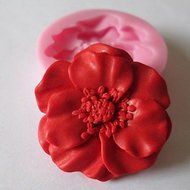 Y&amp;XL&amp;H Flower Baking Fondant Cake Chocolate Candy Mold,L4.8cmW4.8cmH1.2cm N3